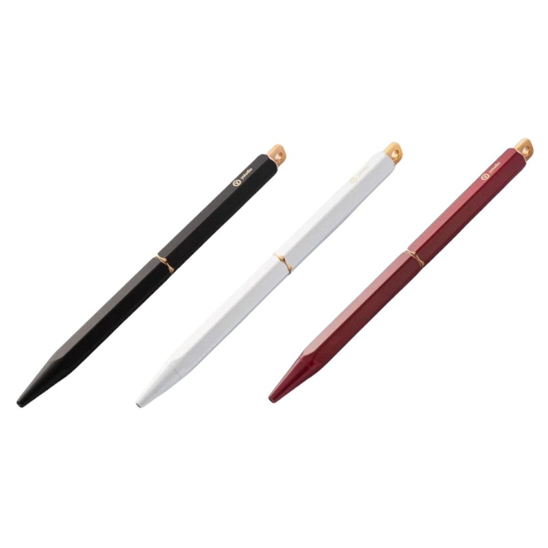 yStudio Brassing Portable Ballpoint Pen Black