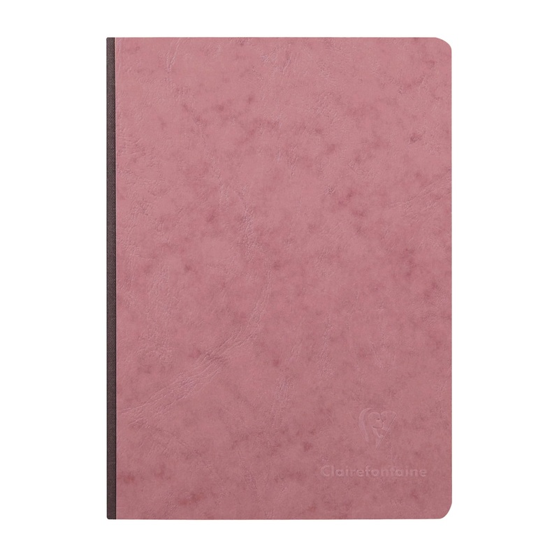 Clairefontaine #795436 Basics Dotted Clothbound with Elastic Enclosure A5 Notebook (6 x 8.25) – Pink