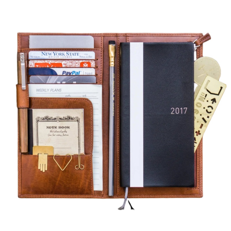 Galen Leather Hobonichi Weeks Mega Cover – Brown
