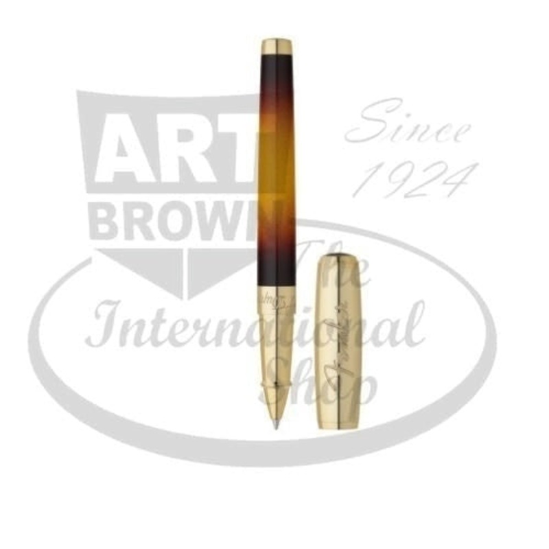 S.T. Dupont Line D Fender Yellow Gold with Natural Lacquer Finish Rollerball Pen, 412720