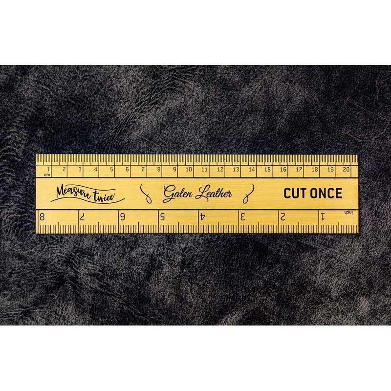 Vintage Inspired Brass Ruler – Imperial & Metric Measurements