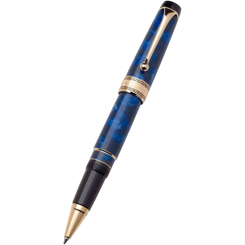 Aurora Optima Auroloide Rollerball Pen – Blue – Gold Trim