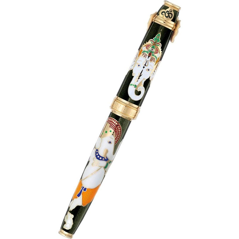 David Oscarson Lord Ganesha Rollerball Pen – Mossy Black