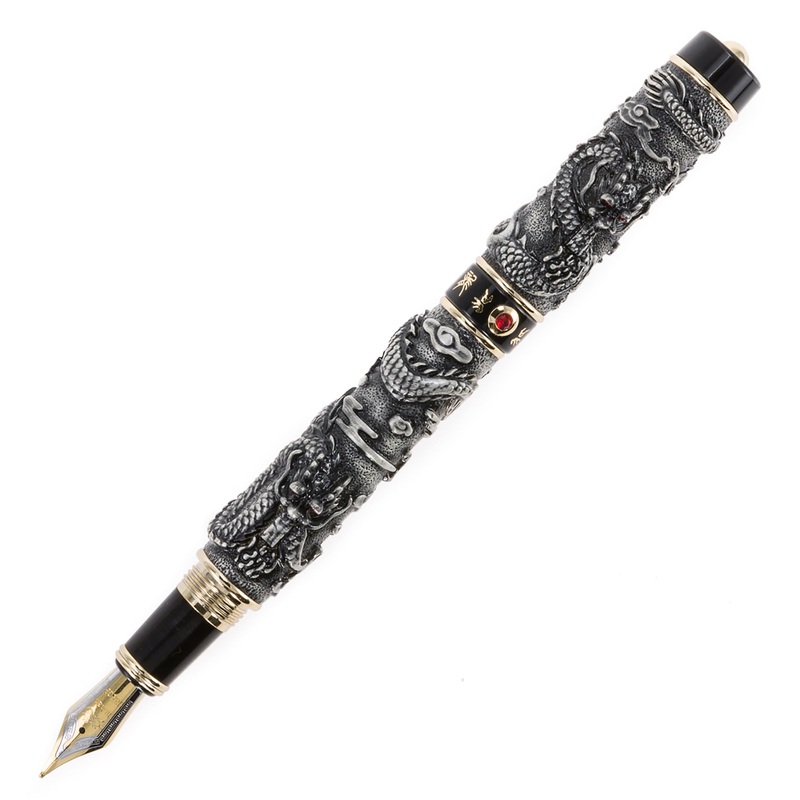 Jinhao 999 Dragon Fountain Pen – Black Medium