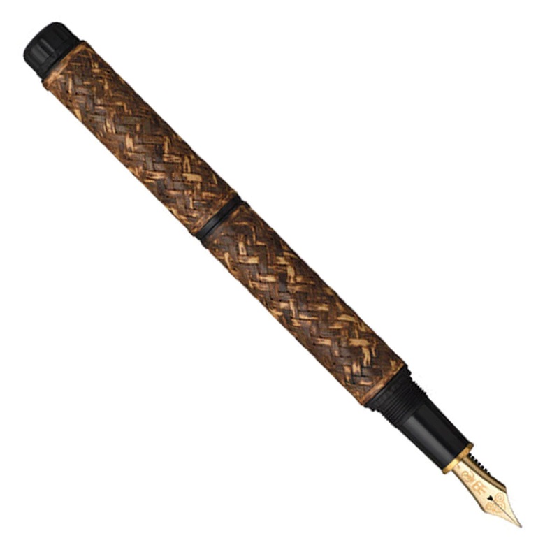 Platinum Izumo Bamboo Weaving Fountain Pen – #10 Torafu Fine