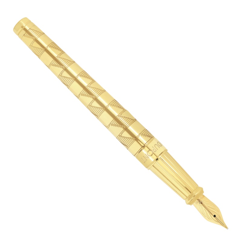 S.T. Dupont Monogram 1872 Eternity L Gold Fountain Pen Extra Fine (EF)