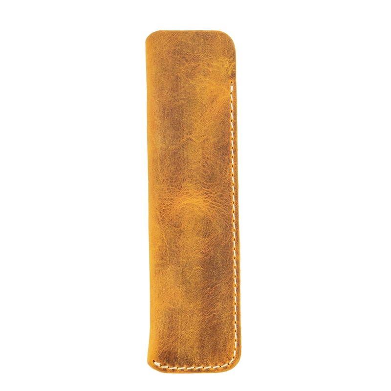 Galen Leather Co. Leather Single Pen Sleeve – Crazy Horse Brown