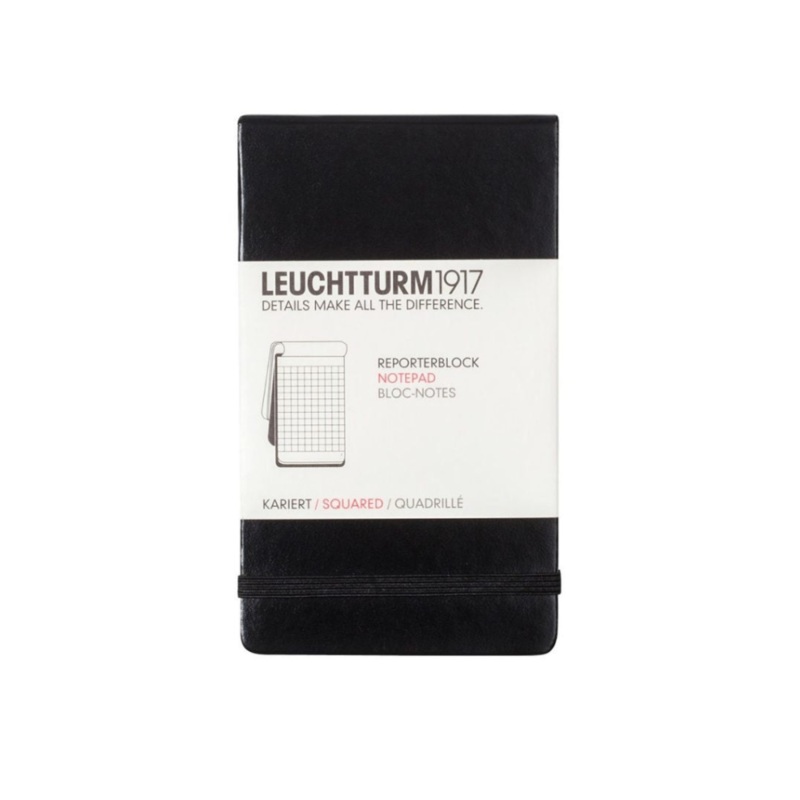 Leuchtturm1917 A6 Pocket Hardcover Squared Notepad – Black