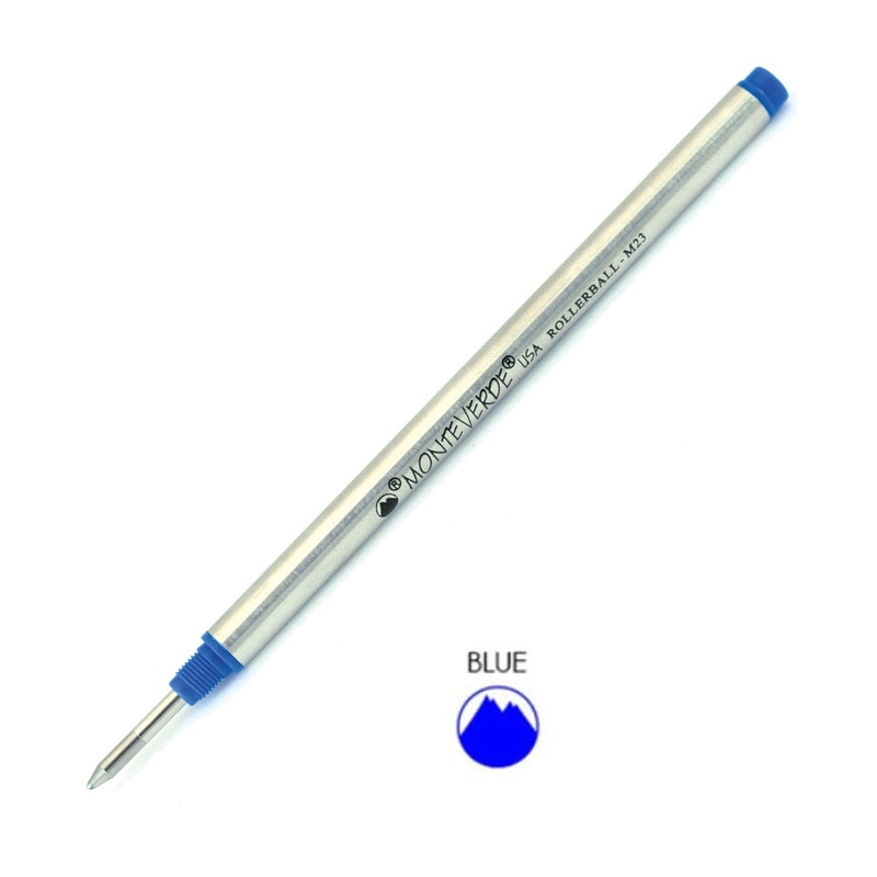 Monteverde Roller Ball Pen Refill for Montblanc – Medium – Blue – Pack of 2