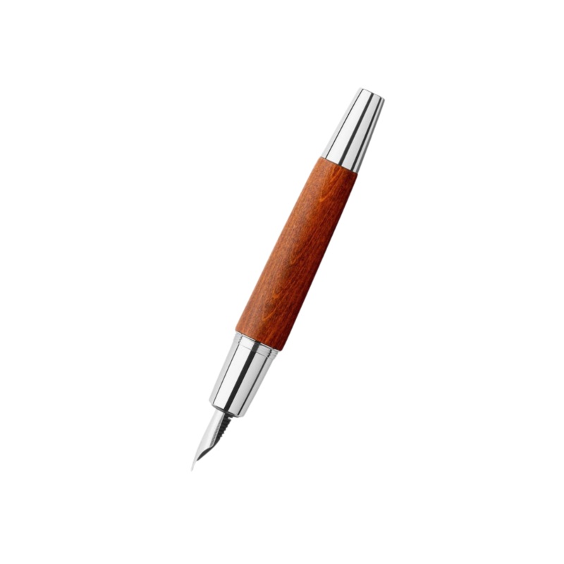 Faber-Castell Emotion Fountain Pen Pearwood Brown Chrome Metal (FPD 2024) Fine