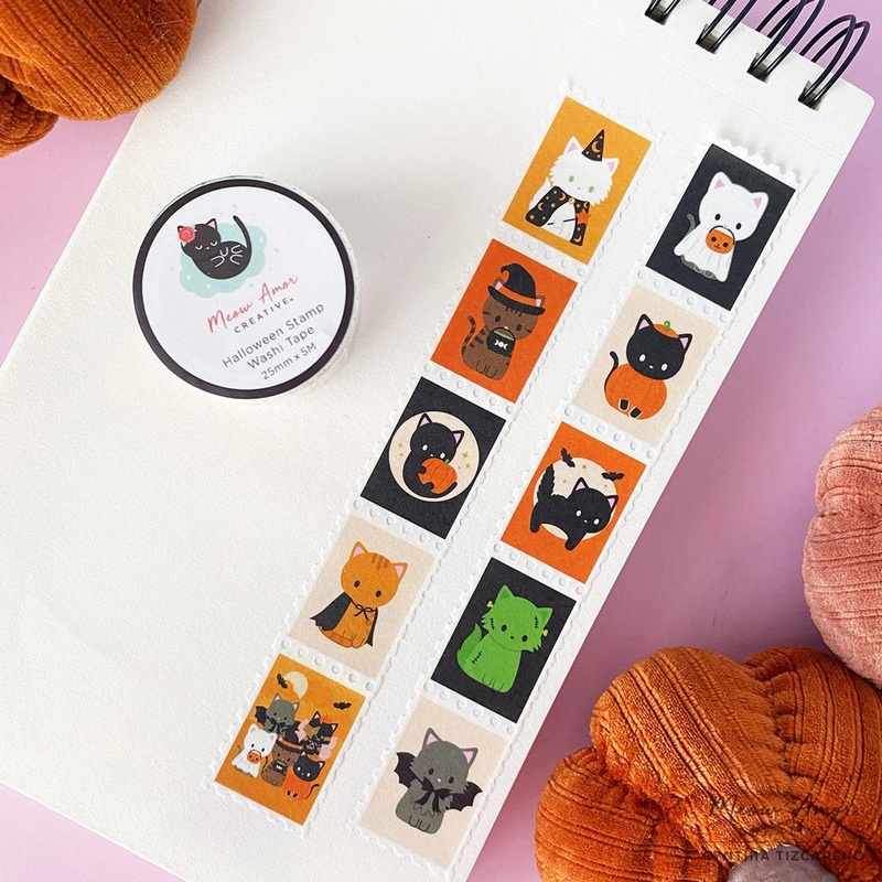 Meow Amor Creative – Halloween Cats Stamp Washi Tape