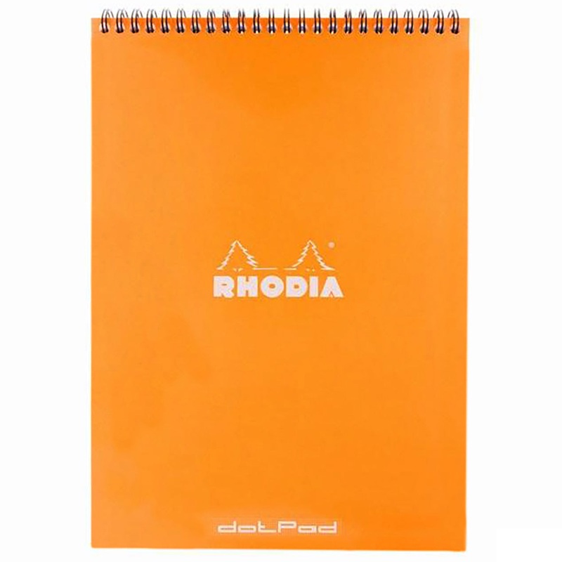 Rhodia No. 18 Top Wirebound A4 Notepad – Orange, Dot Grid