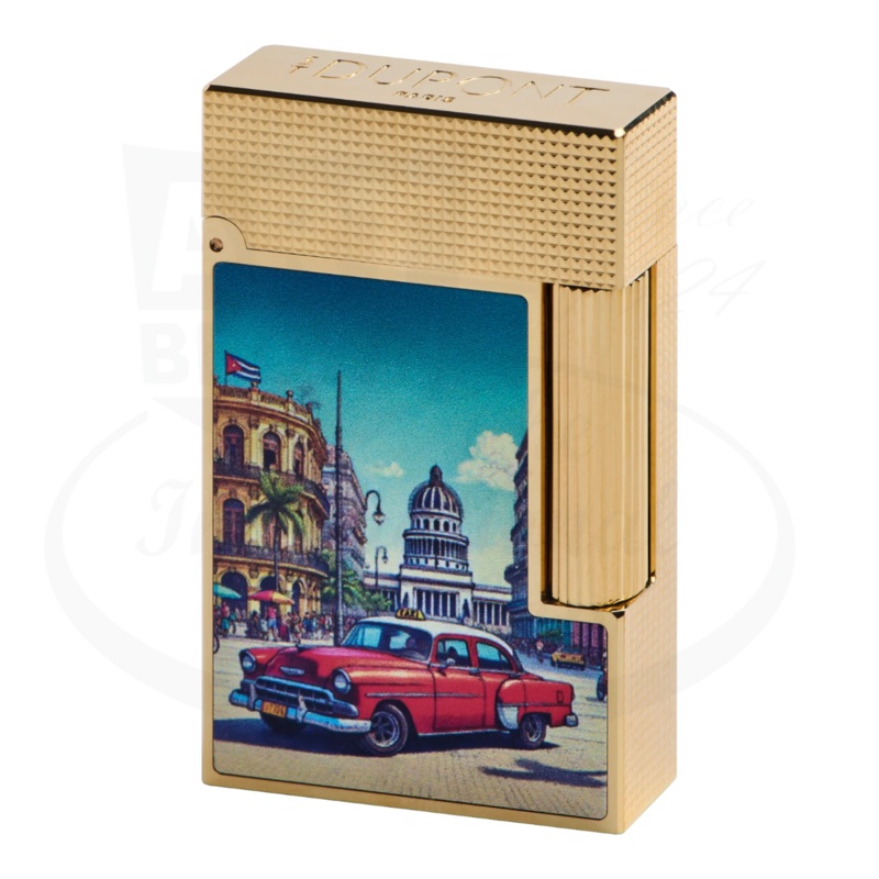 S.T. Dupont Ligne 2 Perfect Cling Havana Dreams City of Cuba Gold Lighter, C16656