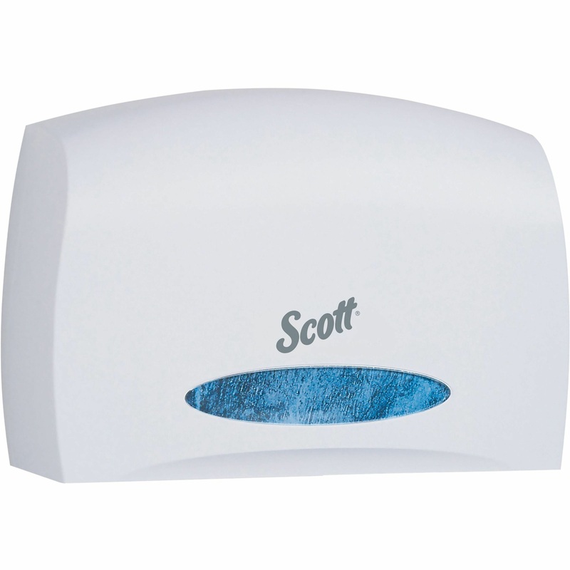 Scott Essential Coreless Jumbo Roll Toilet Paper Dispenser – Coreless Dispenser – 9.8″ Height x 14.3″ Width x 6″ Depth – White – 1 / Carton