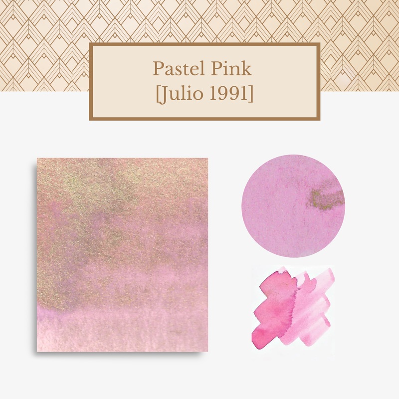 Vinta Inks 30ml Ink Bottle Pastel Pink, Shimmer (Julia 1991)