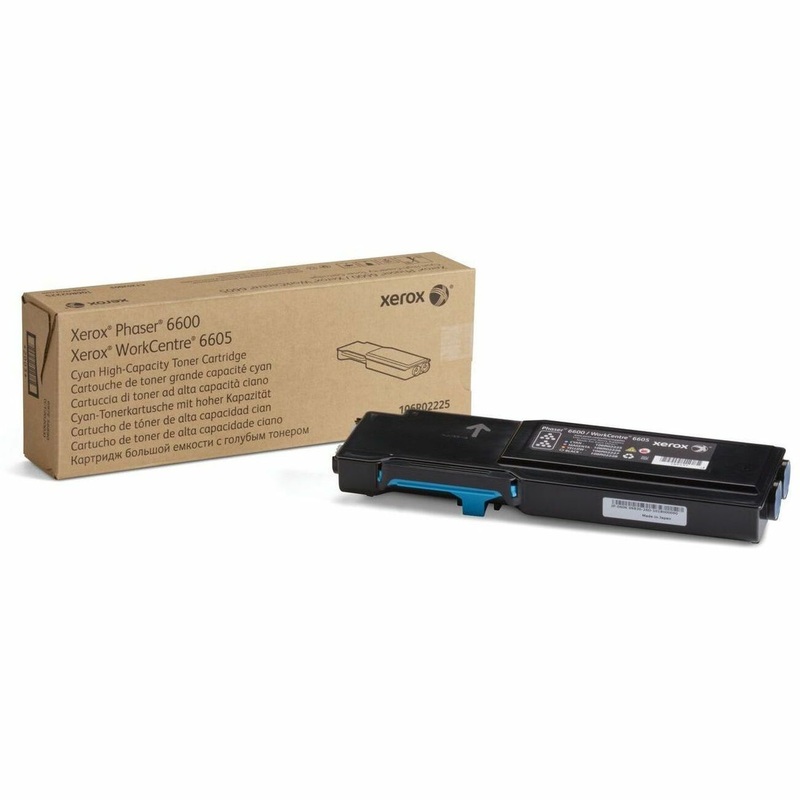 Xerox Original High Yield Laser Toner Cartridge – Cyan – 1 Each – 6000 Pages
