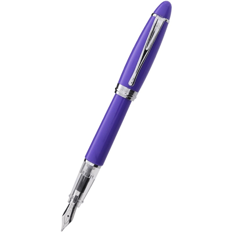 Aurora Ipsilon Demo Colors Fountain Pen – Wise Purple PLUS Purple color ink bottle. Extra Fine