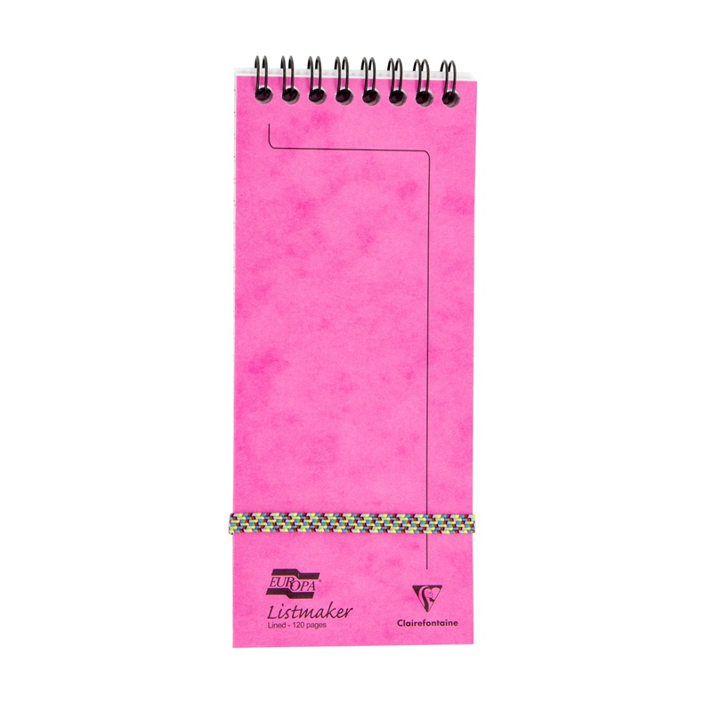 Clairefontaine Europa Listmaker Top Spiralbound Notepad Pink