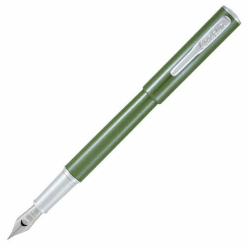 Conklin Coronet Fountain Pen, Olive & Chrome Fine