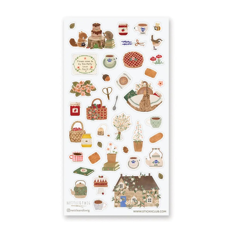 Faire Stickii Sticker Sheet – Woodland Tea Party