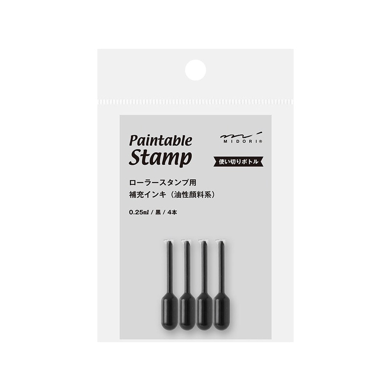 Midori Paintable Stamp Roller Refill Ink – Black