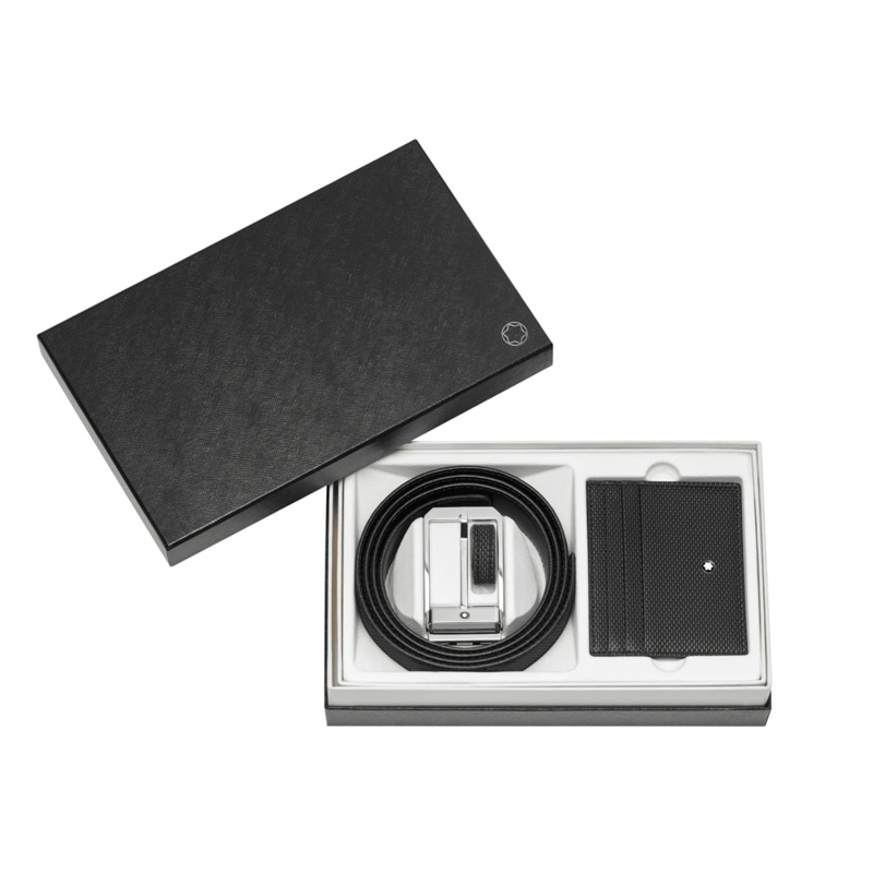 Montblanc Meisterstuck Gift Set – Black (Belt & Pocket Holder)