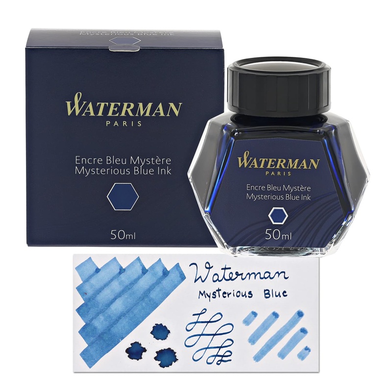 Waterman Bottled Ink in Mysterious Blue – 50mL