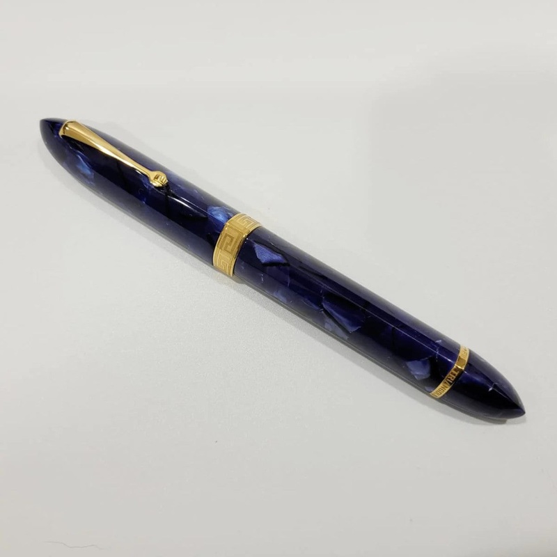 ASC Triangolo LE Blue La Royale Celluloid Fountain Pen