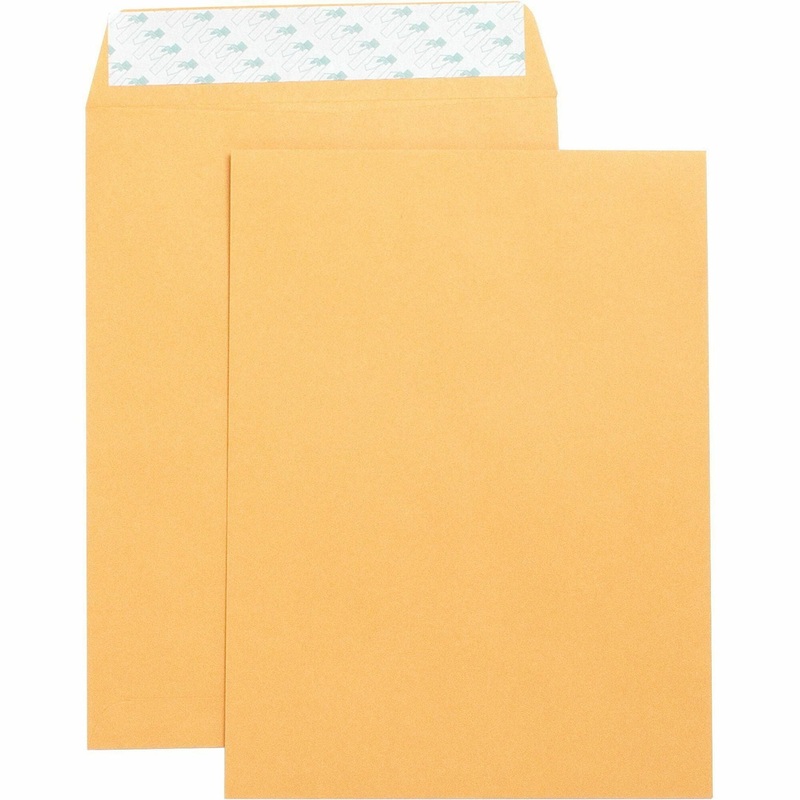 Business Source Self Adhesive Kraft Catalog Envelopes – Catalog – 9″ Width x 12″ Length – 28 lb – Self-sealing – Brown Kraft – Kraft – 250 / Box