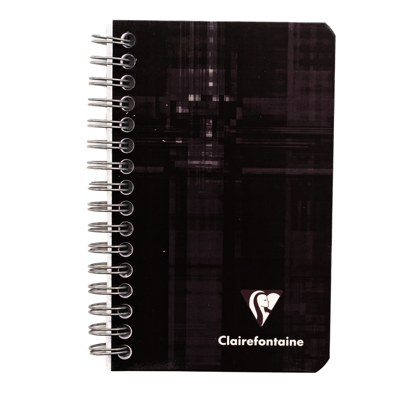 Clairefontaine Classic Side Wire Bound Notepad 3.5 x 5.5 Ruled Black