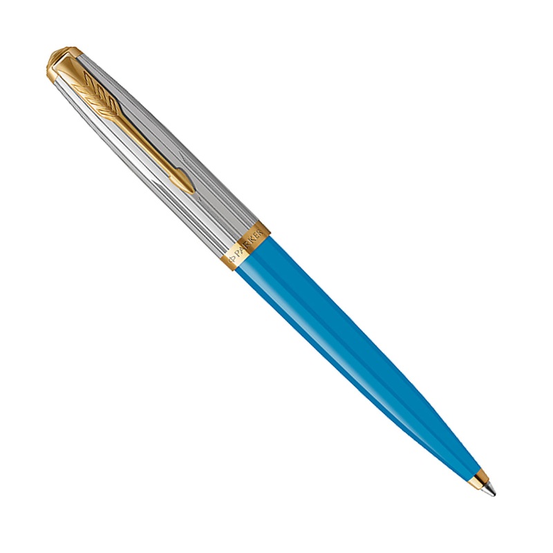 Parker 51 Premium Turquoise & Stainless Steel/Gold – Ballpoint