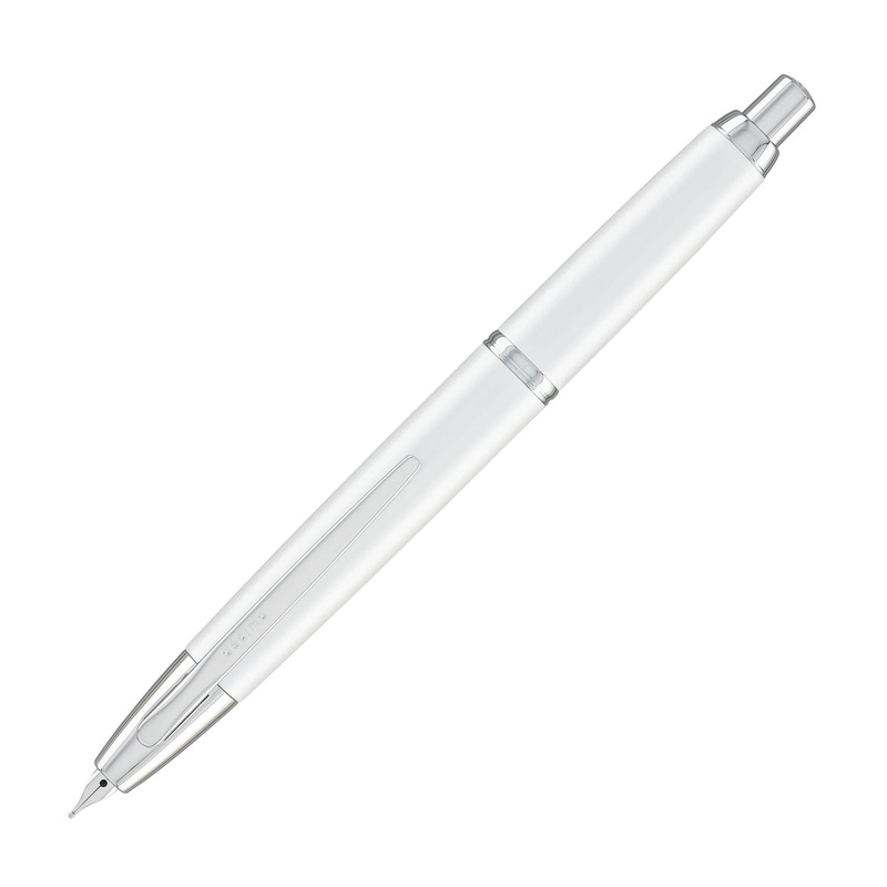 Pilot Vanishing Point Decimo Fountain Pen in White – 18K Gold Medium