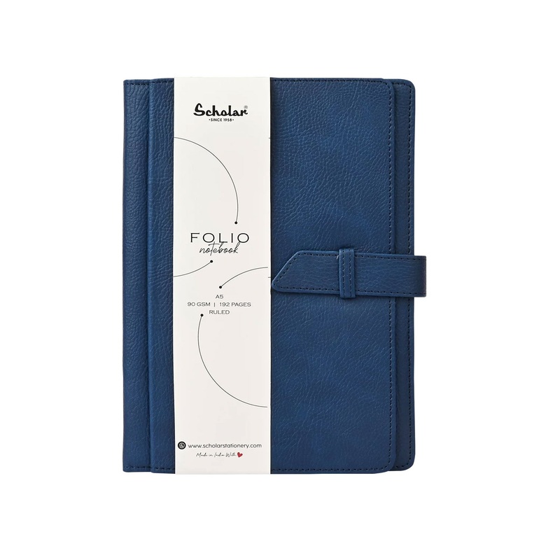Scholar Folio Blue Notebook – A5, Ruled