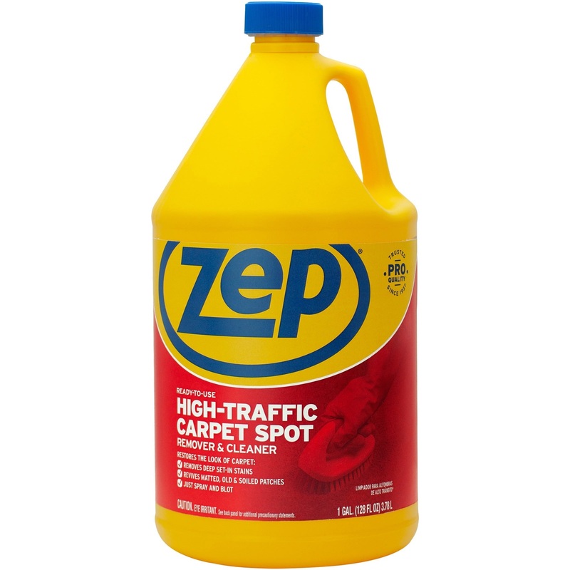 Zep High-Traffic Carpet Spot Remover & Cleaner – 128 fl oz (4 quart) – Recommended For: Food Remover, Dirt Remover, Stain Remover – Deodorize – Red – 1 Each
