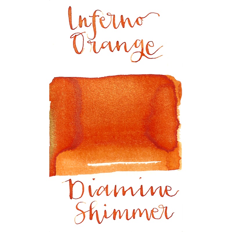 Diamine Shimmer-tastic Inferno Orange 50ml Bottle