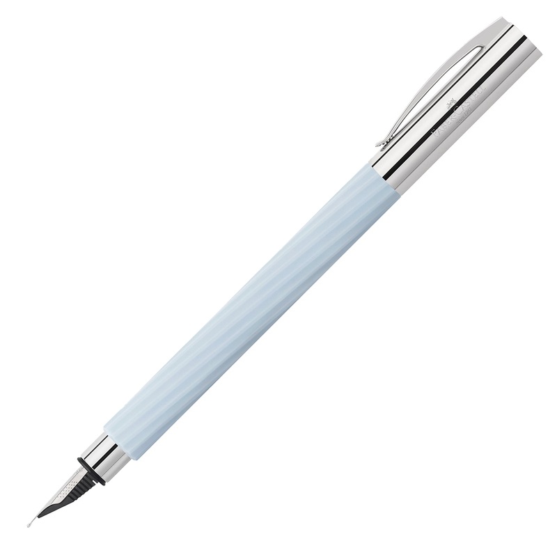 Faber-Castell Ambition Fountain Pen – Italic Ice Blue CT Extra Fine