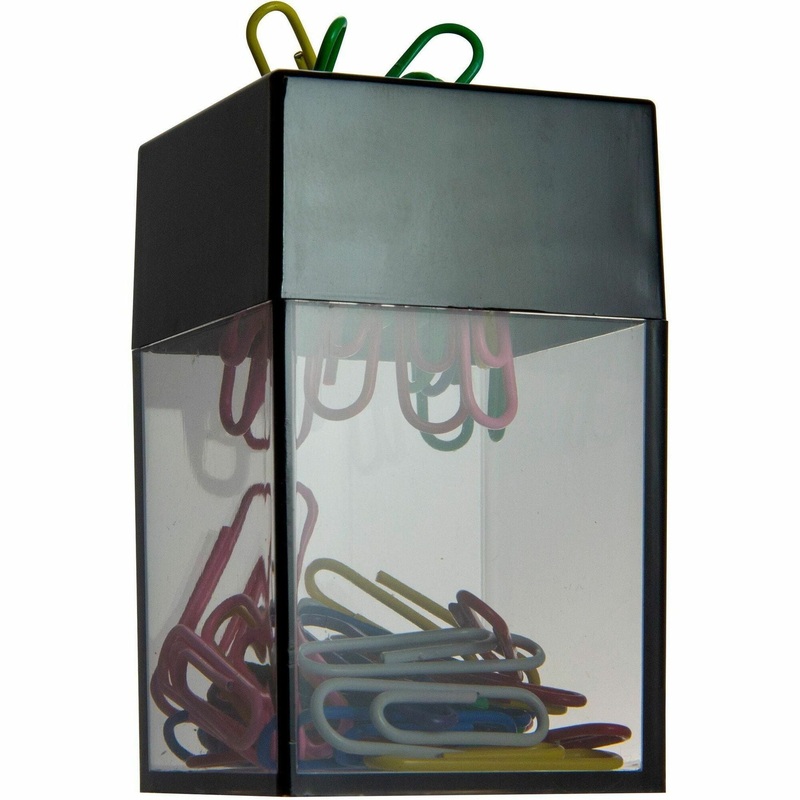 Officemate Magnetic Top Paper Clip Dispenser – Smoke – 1 Each