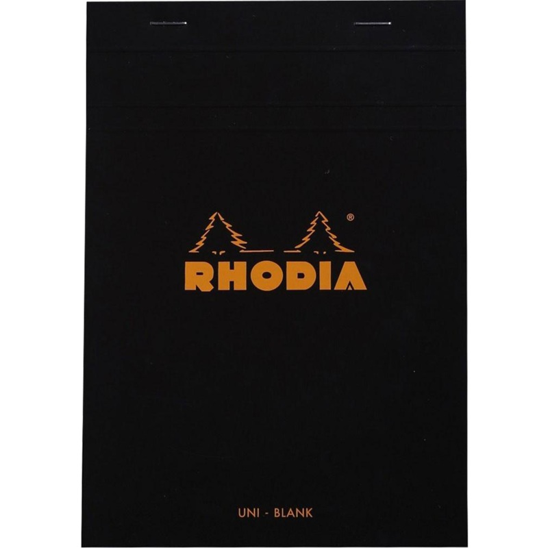 Rhodia Pad Blank Black 80S 6 X8-1/4