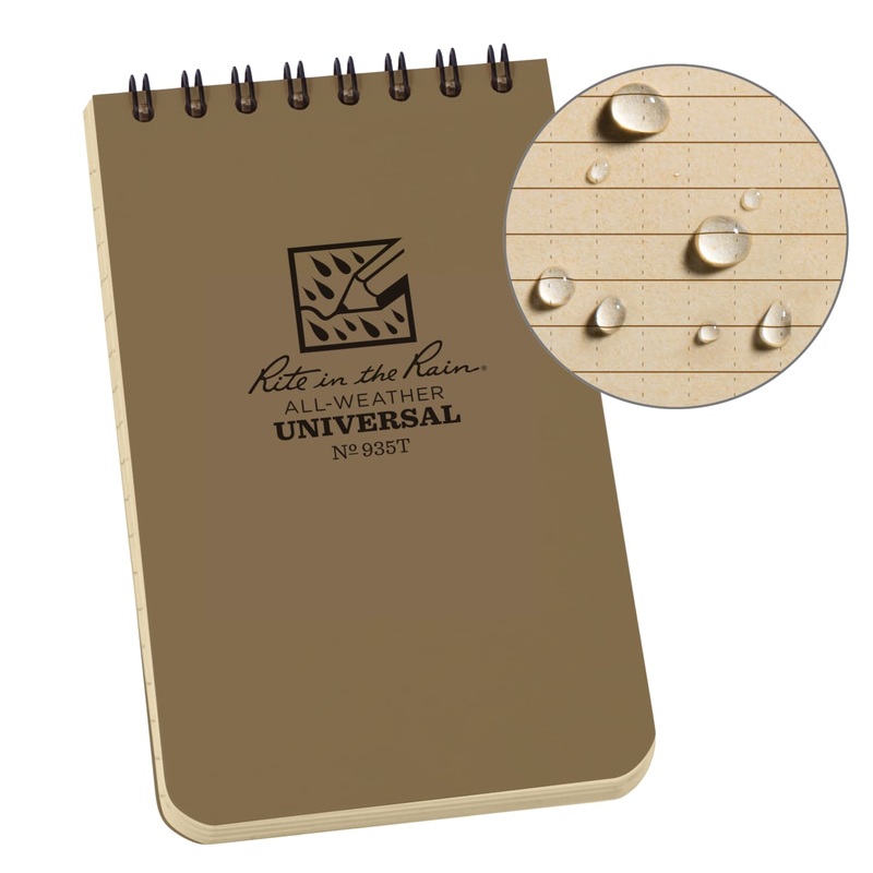 Rite In The Rain Weatherproof Notebook 3″ x 5″ in Tan