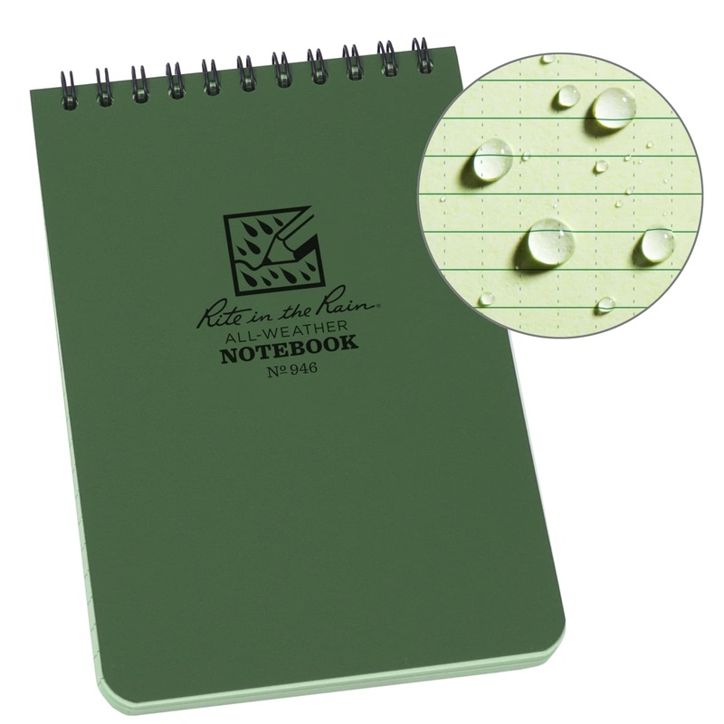 Rite In The Rain Weatherproof Notebook 4″ x 6″ – Green