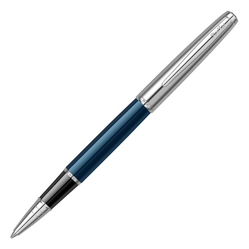 Scrikss Metropolis 78 Roller Ball Pen – Navy Chrome CT