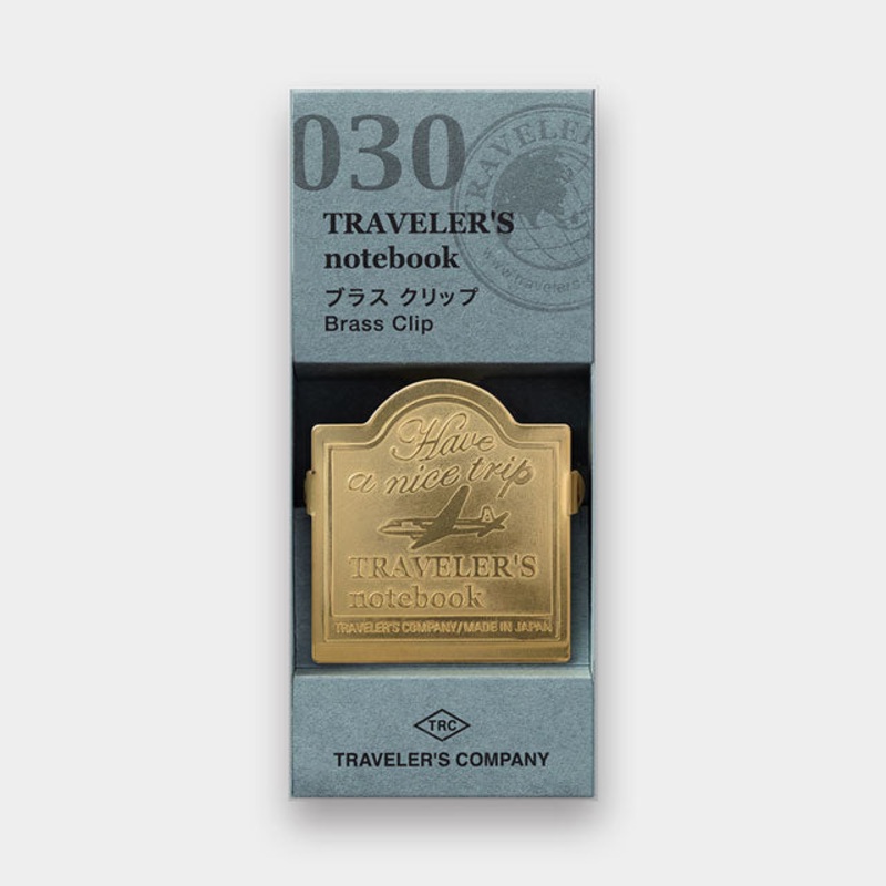 TRAVELER’S notebook Brass Clip – Airplane Pattern