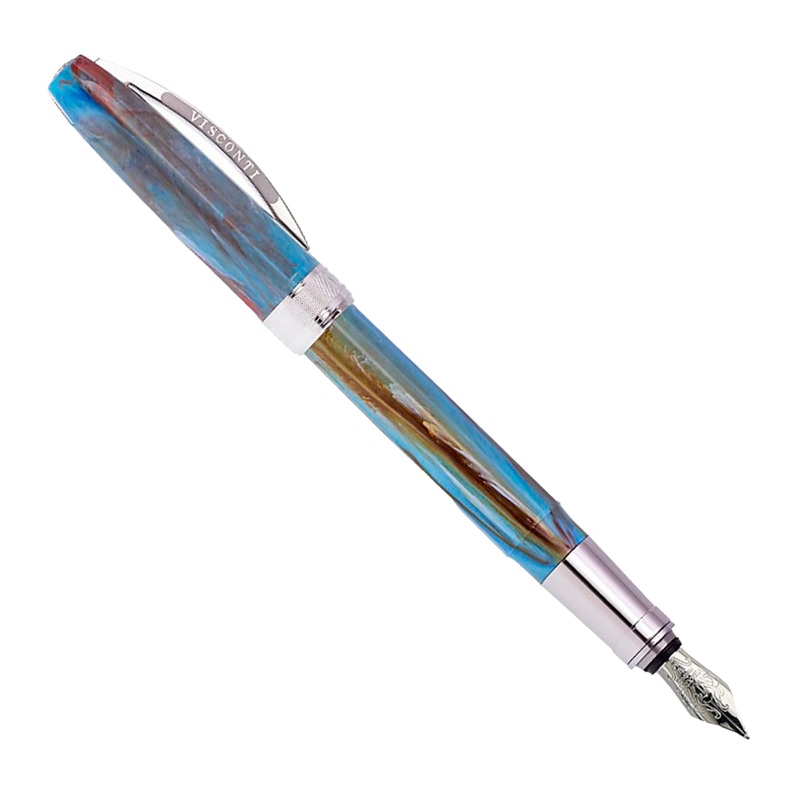 Visconti Van Gogh Impressionist Self Portrait in Blue – Fountain Pen Steel F