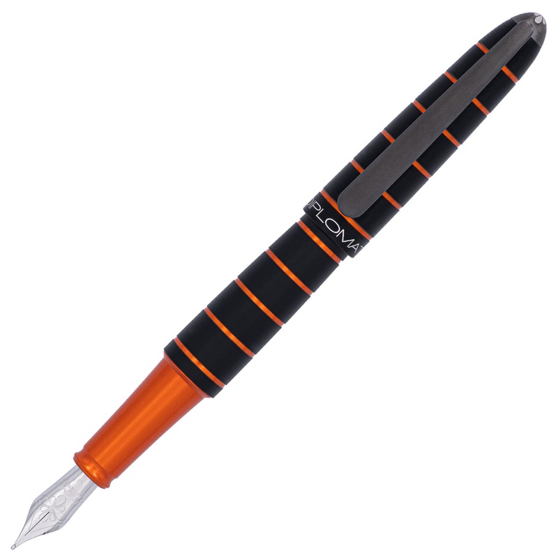 Diplomat Elox Fountain Pen – Black/Orange Extra-Fine