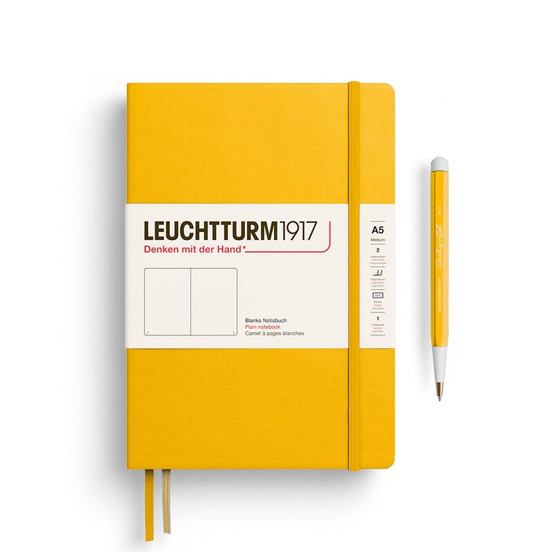 Leuchtturm1917 A5 Medium Hardcover Notebook – Plain / Sunflower