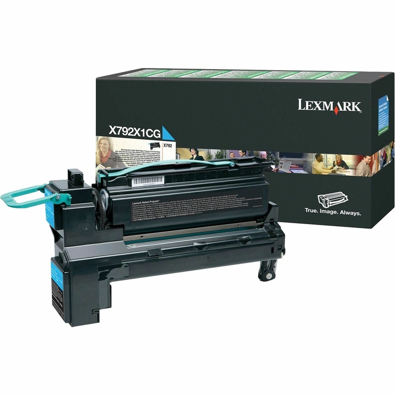 Lexmark X792 Original Laser Toner Cartridge – Cyan – 1 Each – 20000 Pages