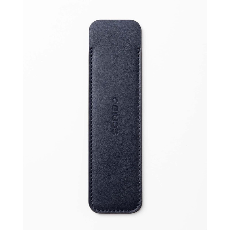 Scribo Astuzen Single Leather Pen Pouch in Blu Cosmico