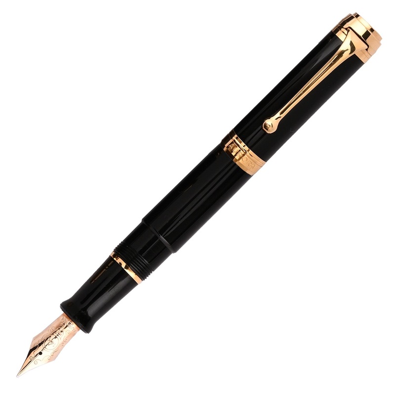 Aurora Talentum Resin Fountain Pen – Black GT Extra Fine