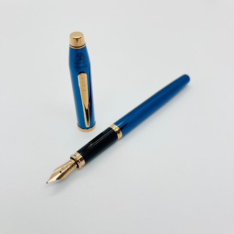 Cross Century II Fountain Pen Translucent Blue Rose Gold Fine