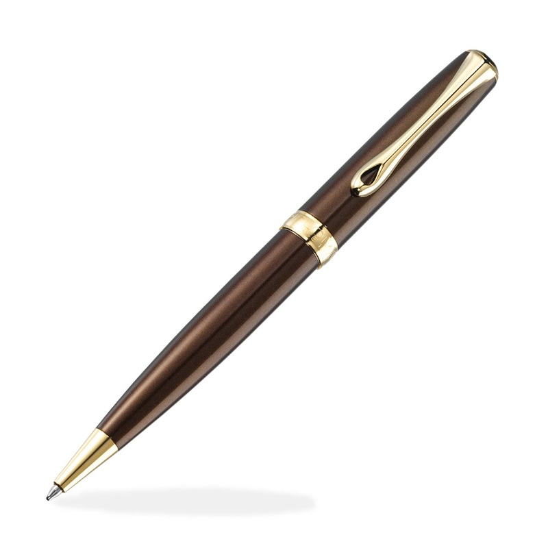 Diplomat Excellence A2 Ball Pen, Brown Gold